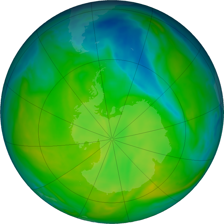 Antarctic ozone map for 24 November 2016